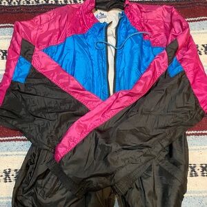 Vintage rodeo Bomber Jacket - Pink, Blue, and Black